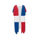 Dominican Republic Flag Print Mid-Length Chiffon Cover Up