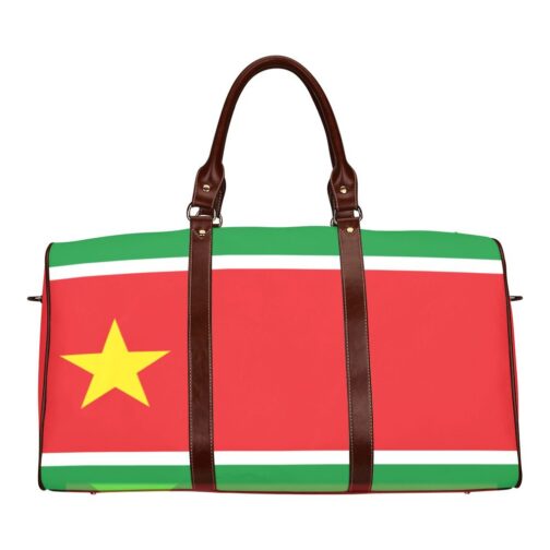Guadeloupe Flag Travel Bag (Brown)