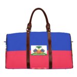 Haiti Flag Travel Bag (Brown)