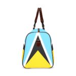 Saint Lucia Flag Travel Bag (Brown)