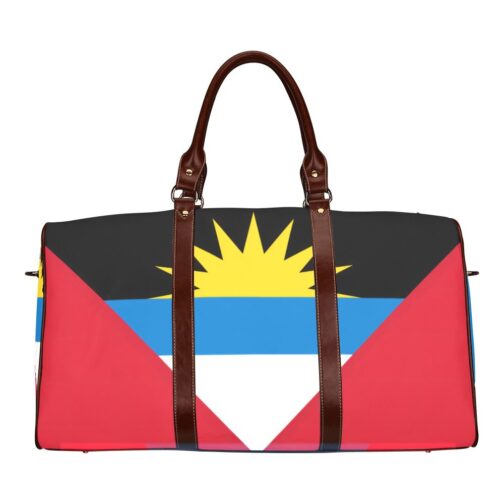Antigua and Barbuda Flag Travel Bag (Brown)
