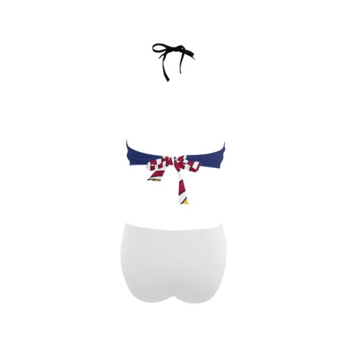 US Virgin Islands Flag Women’s Fringe One Piece Swimsuit