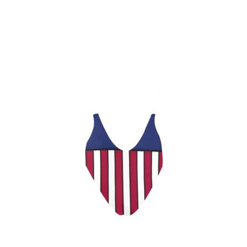 US Virgin Islands Flag Backless High Cut Swimsuit