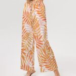 Layered Palms Women’s High-Rise Wide Leg Pants