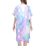 Mermaid Galaxy Print Mid-Length Chiffon Cover Up