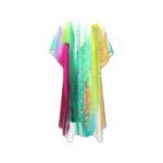 Abstract Colorful Mid-Length Chiffon Cover Up