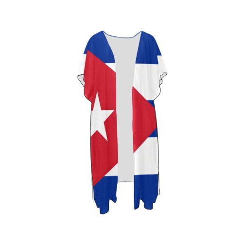 Cuba Flag Mid-Length Chiffon Cover Up