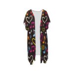 Music And Hearts Mid-Length Chiffon Cover Up