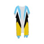 Saint Lucia Flag Print Mid-Length Chiffon Cover Up