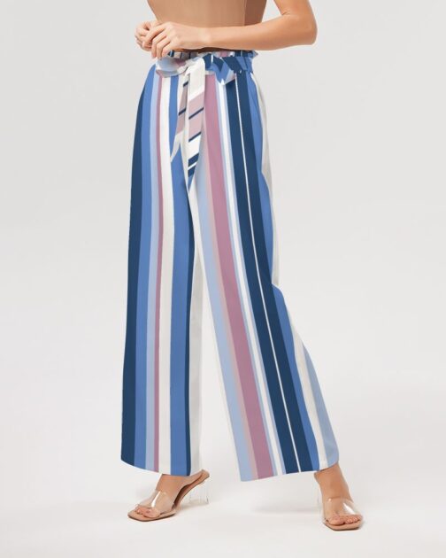 Beach Stripe Women's High-Rise Wide Leg Pants
