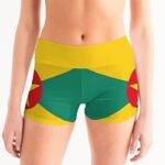 Grenada Flag Women’s Mid-Rise Yoga Shorts
