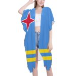 Aruba Flag Mid-Length Chiffon Cover Up