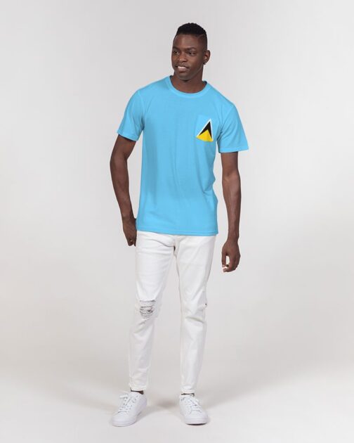 Saint Lucia Flag Pocket T-Shirt