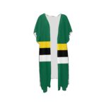Dominica Flag Print Mid-Length Chiffon Cover Up