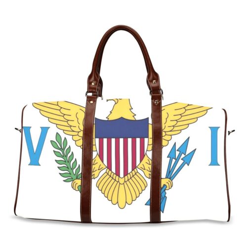 US Virgin Island Flag Travel Bag (Brown)
