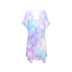 Mermaid Galaxy Print Mid-Length Chiffon Cover Up
