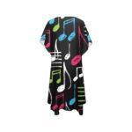 Music Notes Mid-Length Chiffon Cover Up