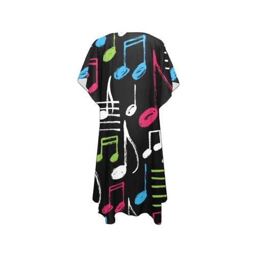 Music Notes Mid-Length Chiffon Cover Up