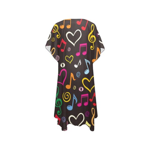 Music And Hearts Mid-Length Chiffon Cover Up