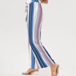 Beach Stripe Women's High-Rise Wide Leg Pants