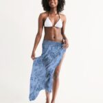 Blue Toile Floral Swim Cover Up