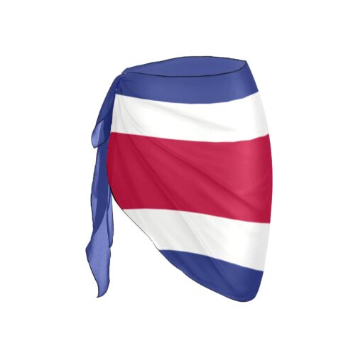 Costa Rica Flag Women's Beach Sarong Wrap