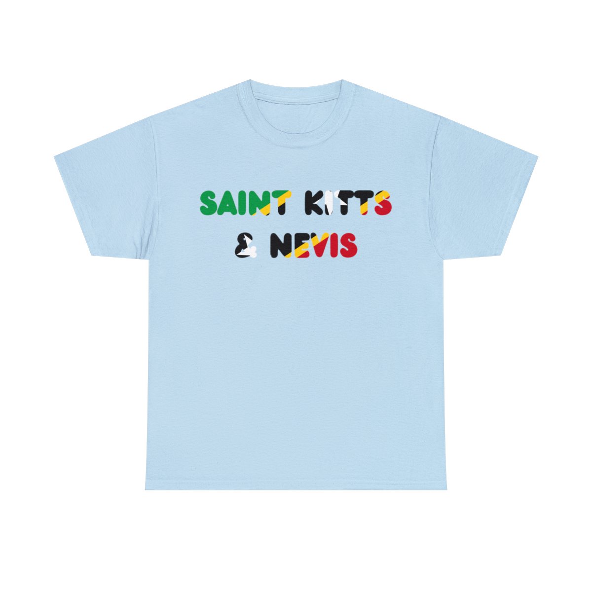 Saint Kitts and Nevis Name Flag Tee Saint Kitts and Nevis Name Flag Tee - Image 24