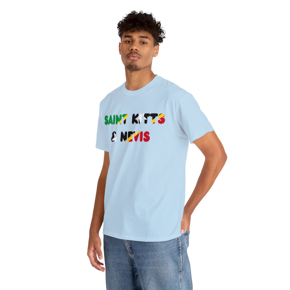 Saint Kitts and Nevis Name Flag Tee Saint Kitts and Nevis Name Flag Tee - Image 27