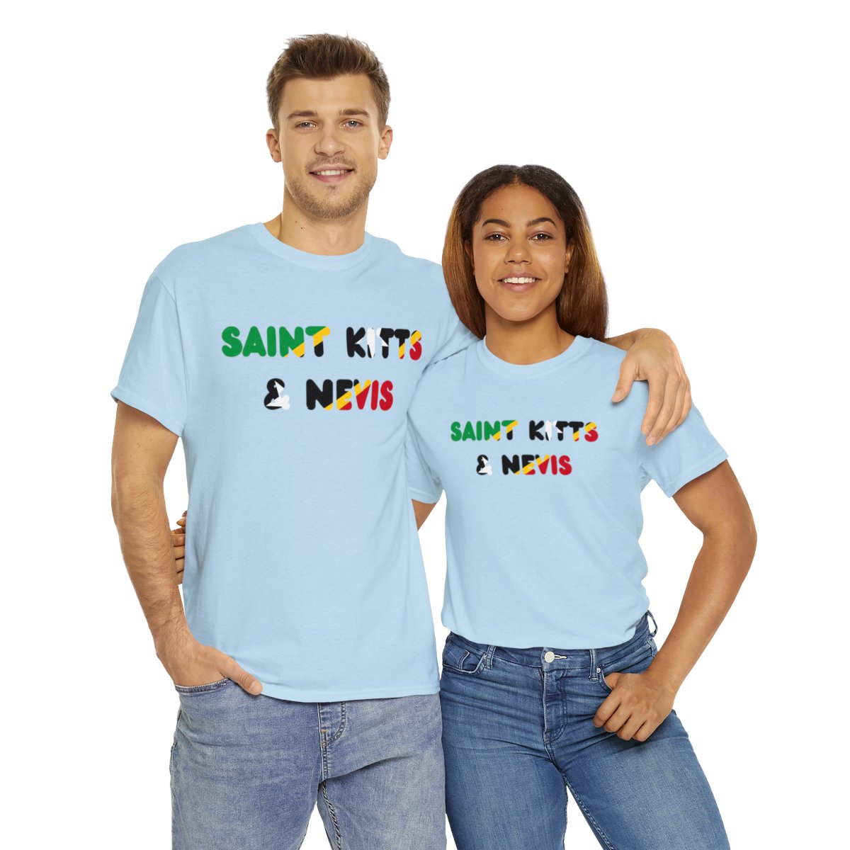Saint Kitts and Nevis Name Flag Tee Saint Kitts and Nevis Name Flag Tee