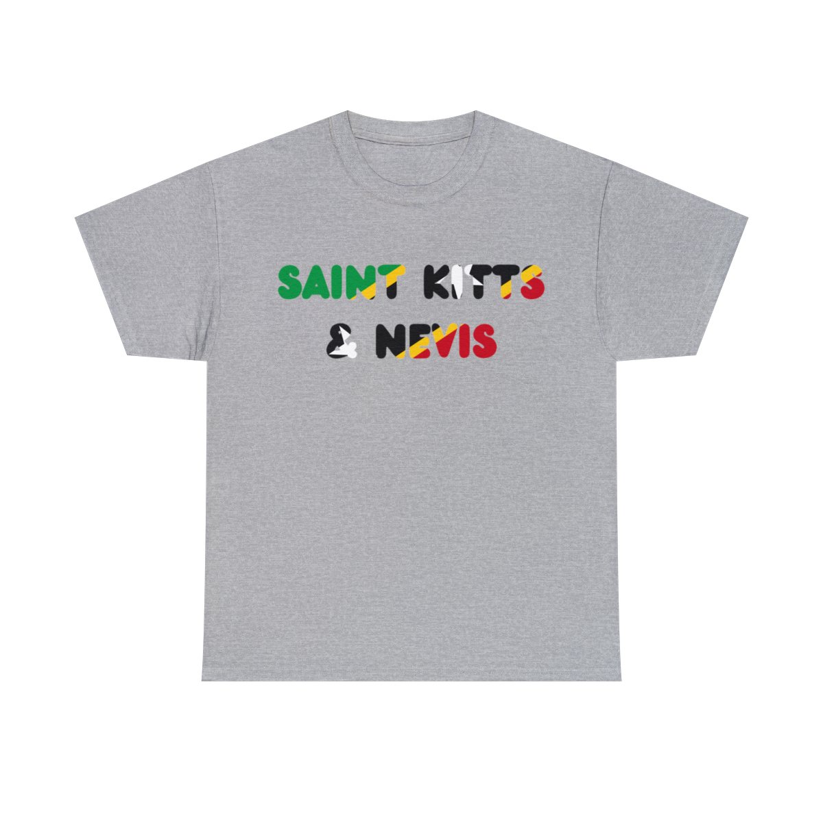 Saint Kitts and Nevis Name Flag Tee Saint Kitts and Nevis Name Flag Tee - Image 2