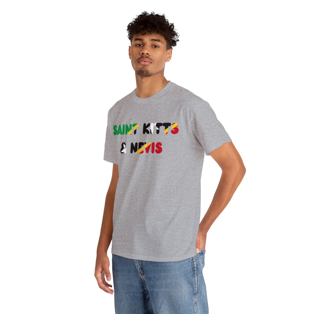 Saint Kitts and Nevis Name Flag Tee Saint Kitts and Nevis Name Flag Tee - Image 6