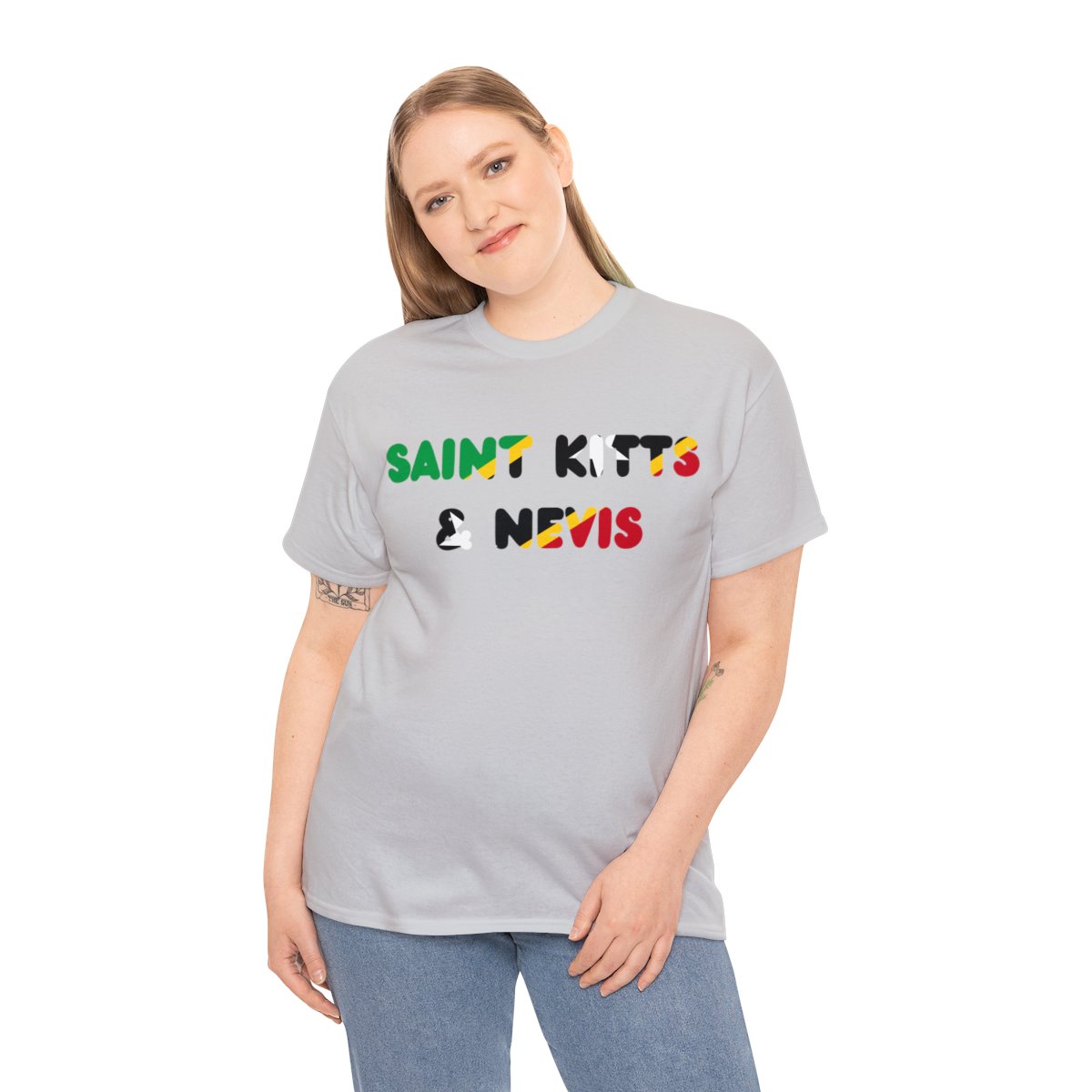 Saint Kitts and Nevis Name Flag Tee Saint Kitts and Nevis Name Flag Tee - Image 16