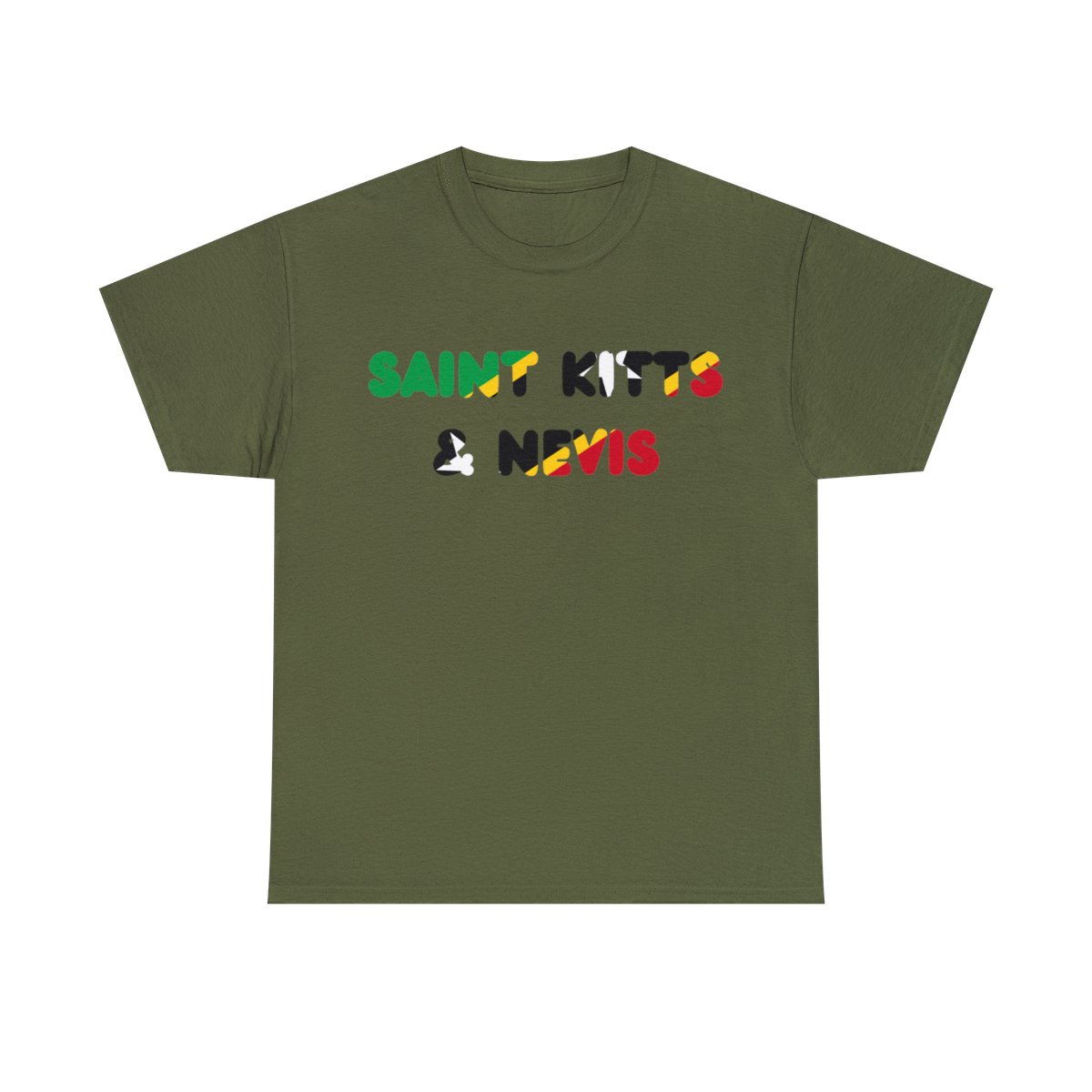 Saint Kitts and Nevis Name Flag Tee Saint Kitts and Nevis Name Flag Tee - Image 19