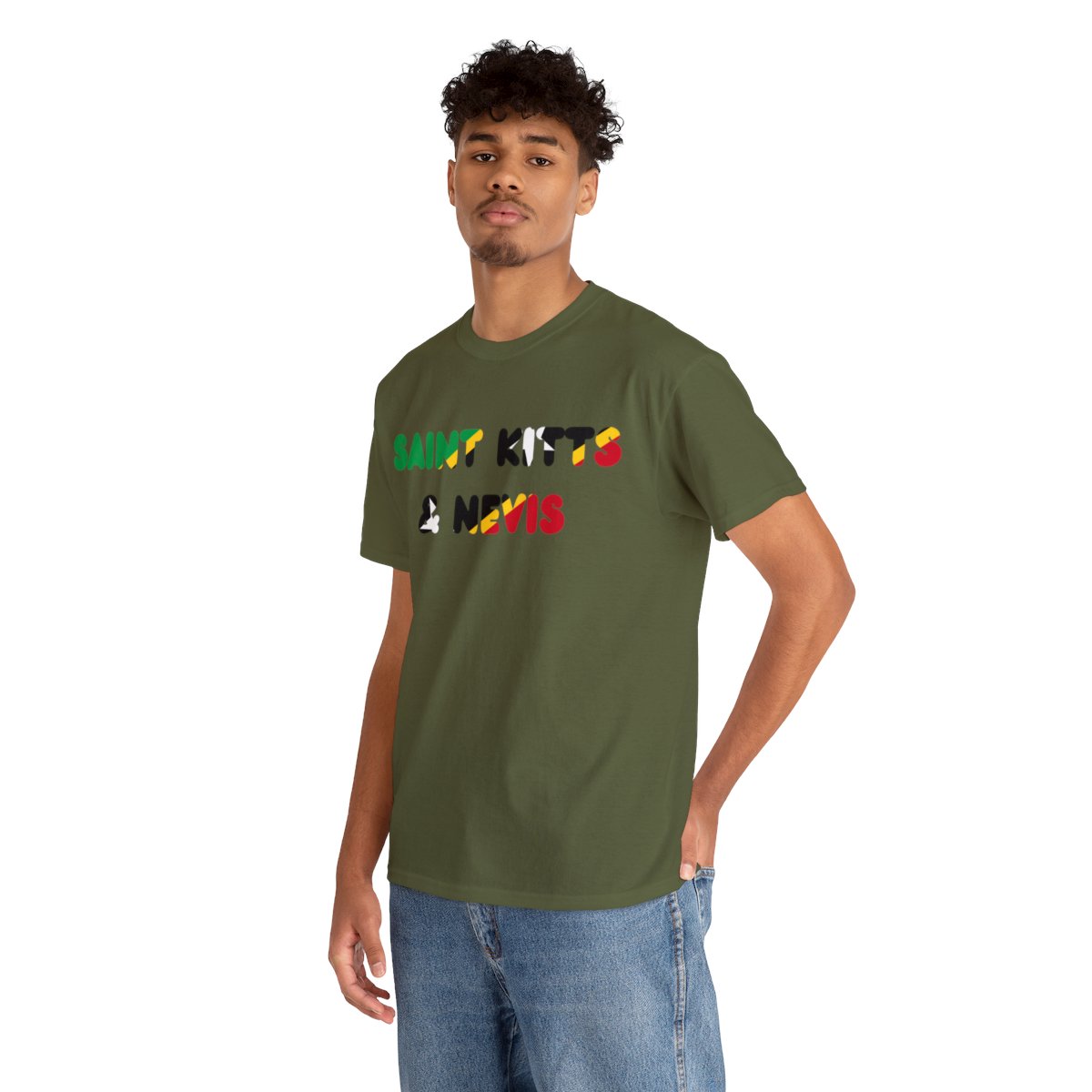 Saint Kitts and Nevis Name Flag Tee Saint Kitts and Nevis Name Flag Tee - Image 22