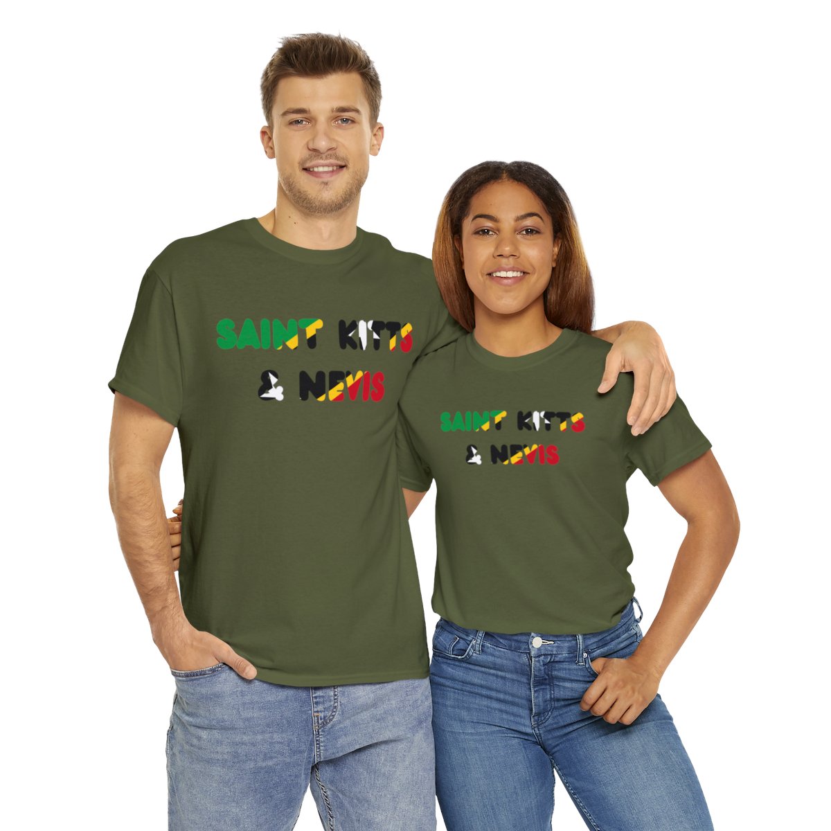Saint Kitts and Nevis Name Flag Tee Saint Kitts and Nevis Name Flag Tee - Image 23
