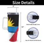 Antigua and Barbuda Flag 40oz Tumbler With Handle & Straw