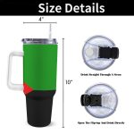 Martinique Flag 40oz Tumbler With Handle & Straw
