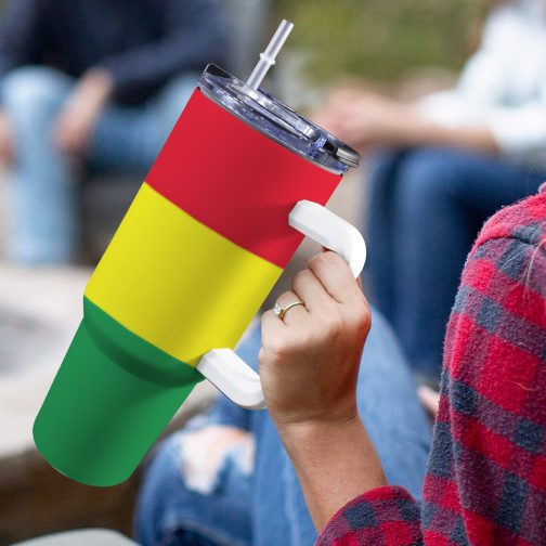 Rasta Flag 40oz Tumbler With Handle & Straw