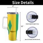 Saint Vincent and the Grenada Flag 40oz Tumbler With Handle & Straw