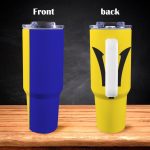 Barbados Flag 40oz Tumbler With Handle & Straw