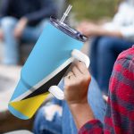Saint Lucia Flag 40oz Tumbler With Handle & Straw
