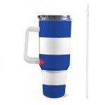 Cuba Flag 40oz Tumbler With Handle & Straw