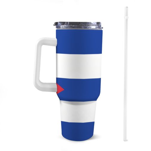 Cuba Flag 40oz Tumbler With Handle & Straw