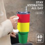 Rasta Flag 40oz Tumbler With Handle & Straw