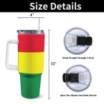 Rasta Flag 40oz Tumbler With Handle & Straw