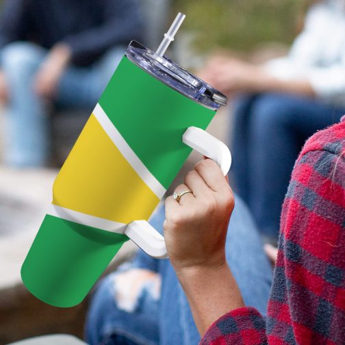 Guyana Flag 40oz Tumbler With Handle & Straw