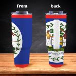 Belize Flag 40oz Tumbler With Handle & Straw