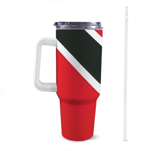 Trinidad And Tobago Flag 40oz Tumbler With Handle & Straw