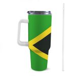 Jamaica Flag 40oz Tumbler With Handle & Straw