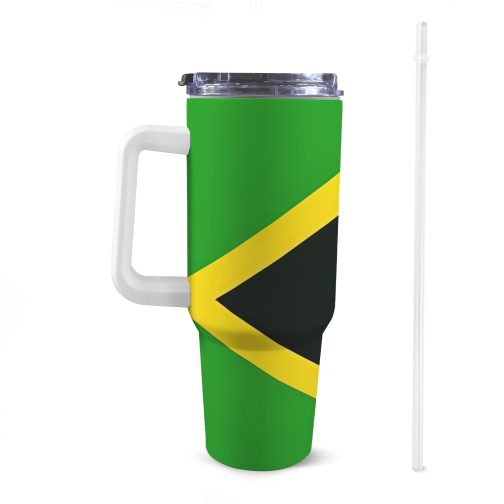 Jamaica Flag 40oz Tumbler With Handle & Straw
